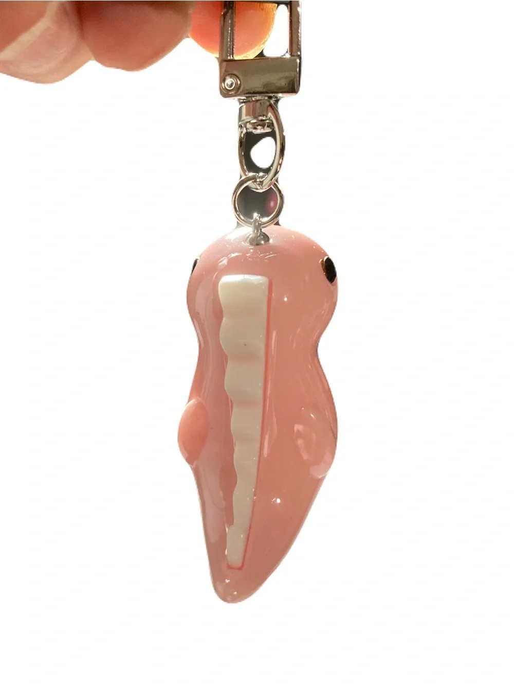 Pink Cartoon Dinosaur Bag Charm/Keychain NWOT